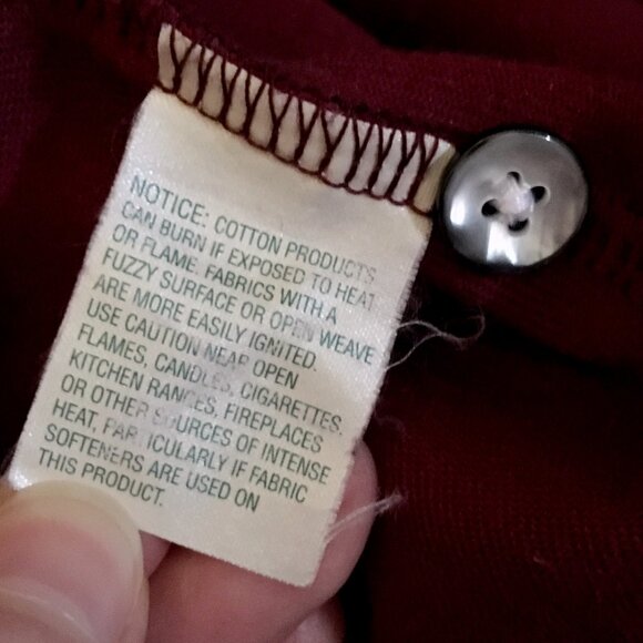 Vintage L.L. Bean - Burgundy Velvet Floral Button Down Dress - Picture 6 of 6